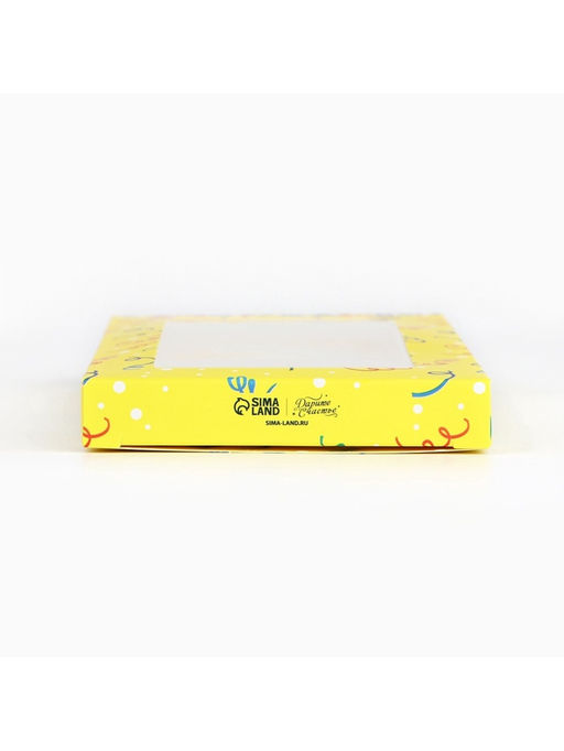 Цена за 5 шт. Коробка для шоколада «С днём рождения!», с окном, 17.3×8.8×1.5 см