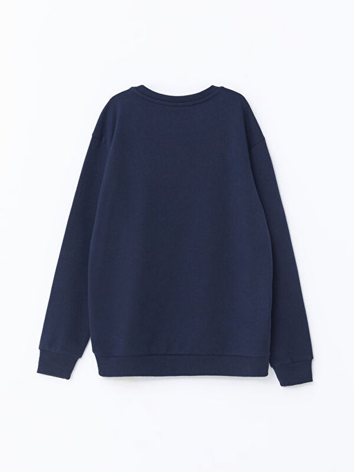 Bisiklet Yaka Bask?l? Uzun Kollu Erkek ?ocuk Sweatshirt - Waikiki фото 2