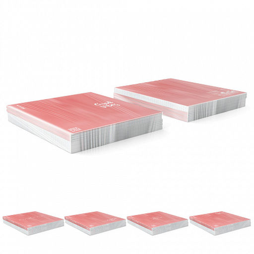 Цена за 5 шт. Тетрадь общая ученическая с пластиковой обложкой на скобе ErichKrause Words, красный, А5+, 48 листов, клетка_MIX-PACK  фото 20