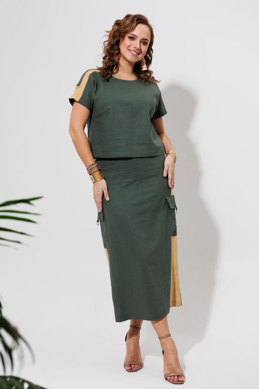 Костюм Galean Style 964 хаки с песочным