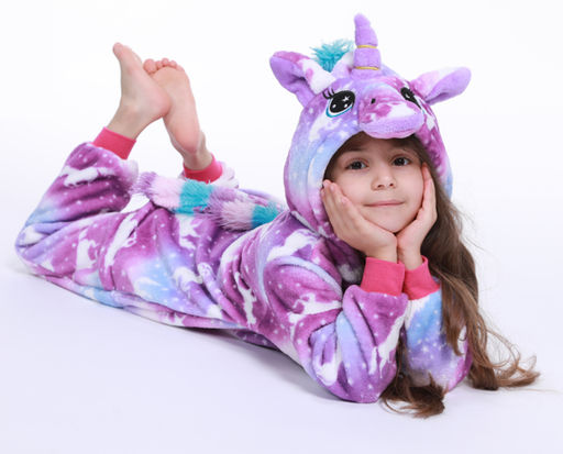 Пижама кигуруми пурпурный Единорог (детская)