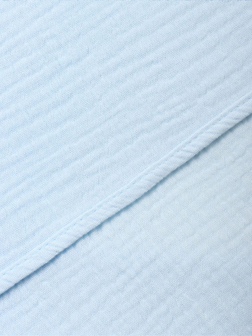 Полотенце - уголок муслиновое «Крошка Я», 75×75 см, голубой, хлопок 100%, голубое