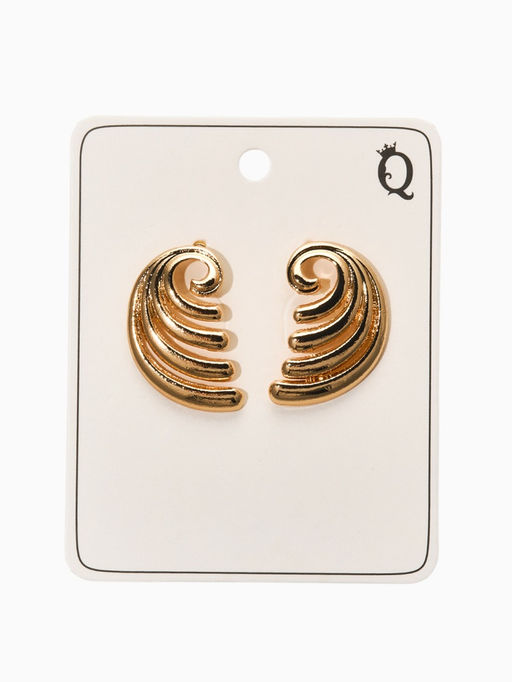 Цена за 2 шт. Серьги металл «Волна», цвет золото