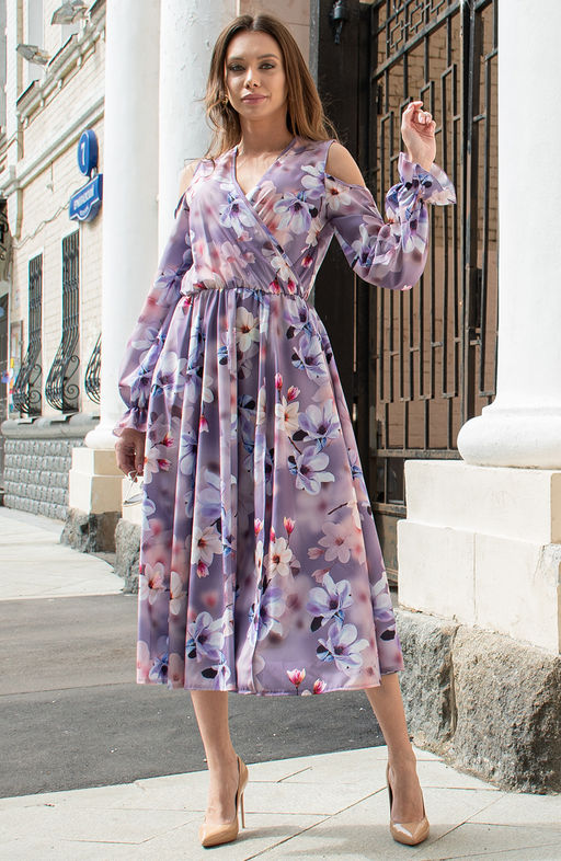 Романтичное платье сиреневый - Donna saggia фото 2