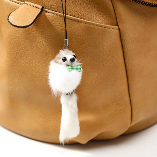 Цена за 12 шт. Брелок для ключей на подвеске Пушистик. Мышонок белый, на сумку, рюкзак, 8.5?3.5?3.5 см, МИКС - Simaland фото 4