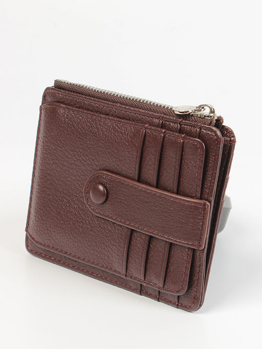 LACCOMA кредитница LA-6525-темно-бордовый натуральная кожа  фото 2