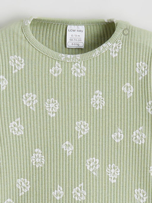 ?i?ekli K?z Bebek Bluz ve Tayt Pantolon