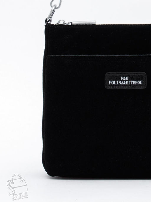 Сумка женская кожаная 2378YF black Polina&Eiterou