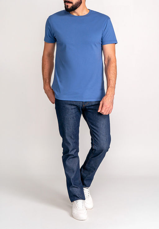 Футболка мужская короткий рукав GREG G145-RD-6035 (джинс)  фото 5