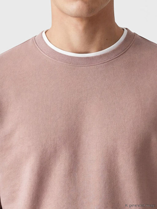 Bisiklet Yaka Erkek Sweatshirt