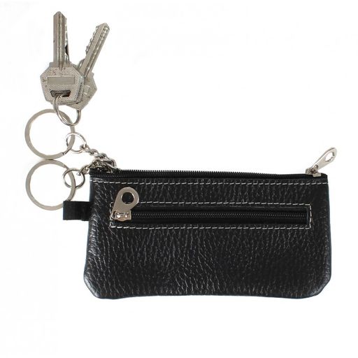 Футляр для ключей Croco-кл-500 (на молнии) натуральная кожа черный флотер (40) 209457  фото 3