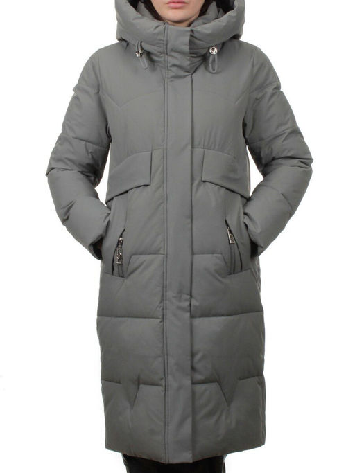 6813 OLIVE Пальто зимнее женское (200 гр. холлофайбер)