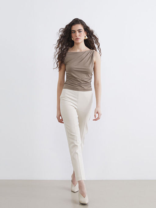 Beli Fermuarl? Dar Fit Kad?n Pantolon