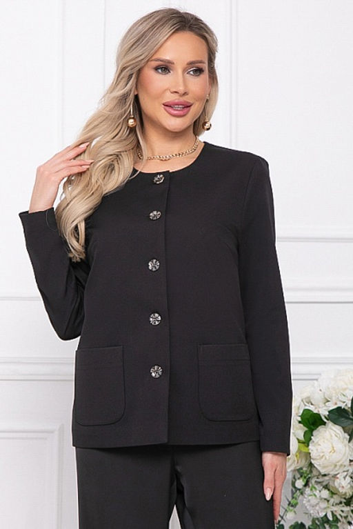 Жакет 8231-1 из костюмной ткани, 50% вискоза, размеры 44–54