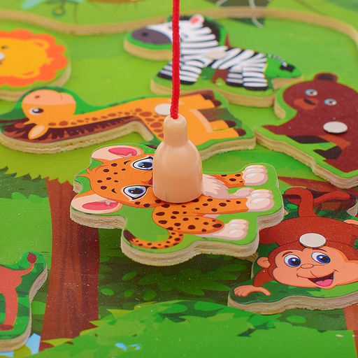 Пазл-вкладыш-рыбалка Зверята - Щепочка фото 2