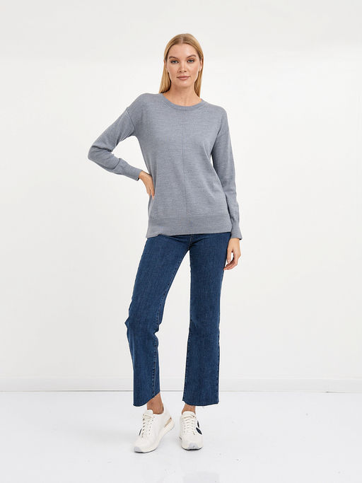 джемпер женский из шерсти в сером цвете - Glenfield фото 2