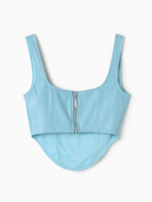 Корсет женский кожаный MIST, размер 48 (XL), голубой