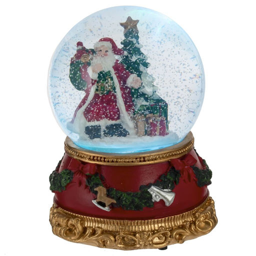 Фигурка декор в стекл шаре "Дед Мороз", D 9.5 см, L9,5 W9,5 H14 см