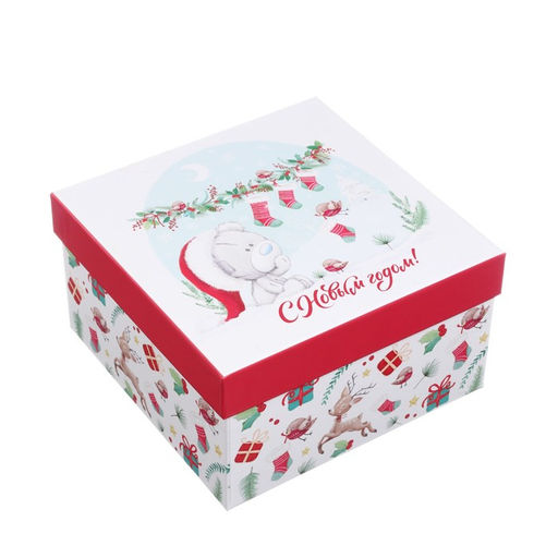 Коробки подарочные 5 в 1 С Новым годом!, Me To You, зелено-красная  фото 5