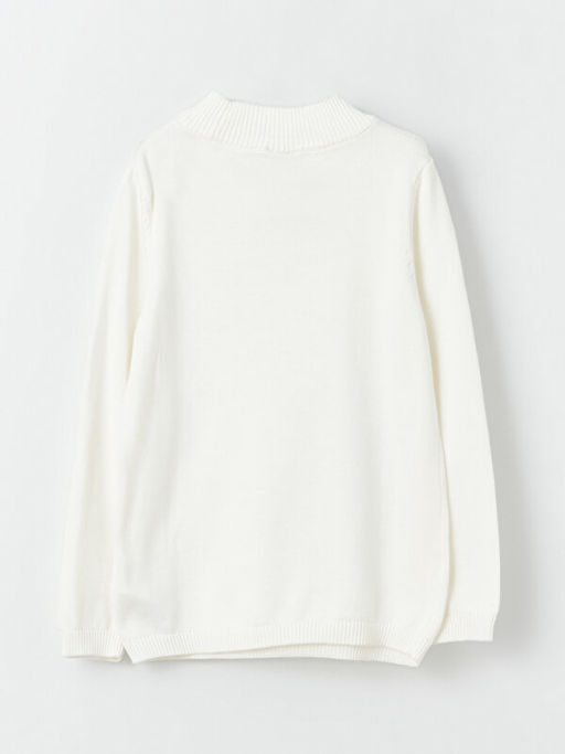 Yar?m Bal?k?? Yaka Basic Uzun Kollu K?z ?ocuk Triko Kazak - Waikiki фото 3