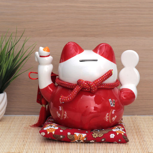 Копилка Кот манэки-нэко на коврике 16,5 см / C12 /уп 18/ - ГалеонТрейд фото 7