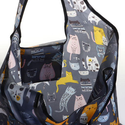 Цена за 2 шт. Сумка хозяйственная без застёжки, складная, цвет чёрный