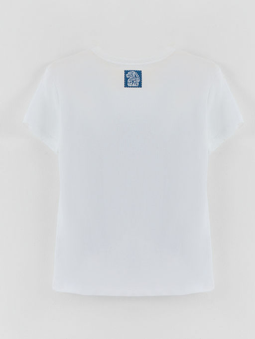 Футболка для мальчиков белая с принтом прямого кроя - Mark formelle фото 7