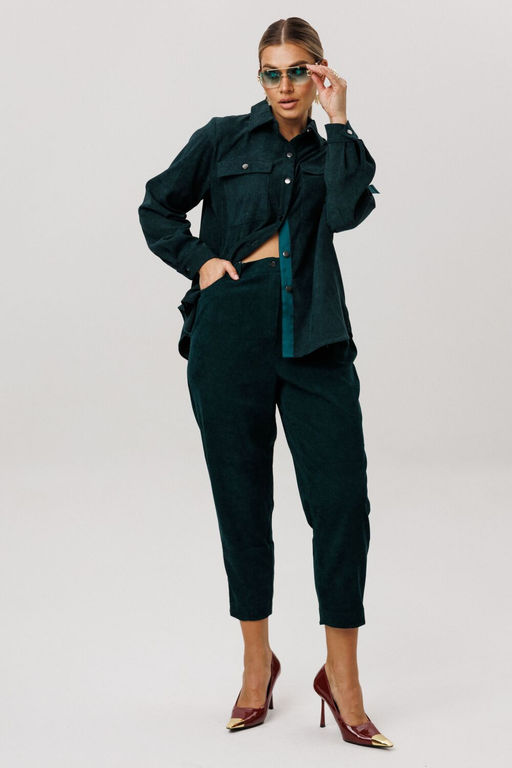 Брюки ANELLI 1747 зеленый корд