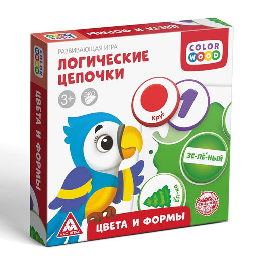 Настольная игра «Логические цепочки. Цвета и формы», 3+