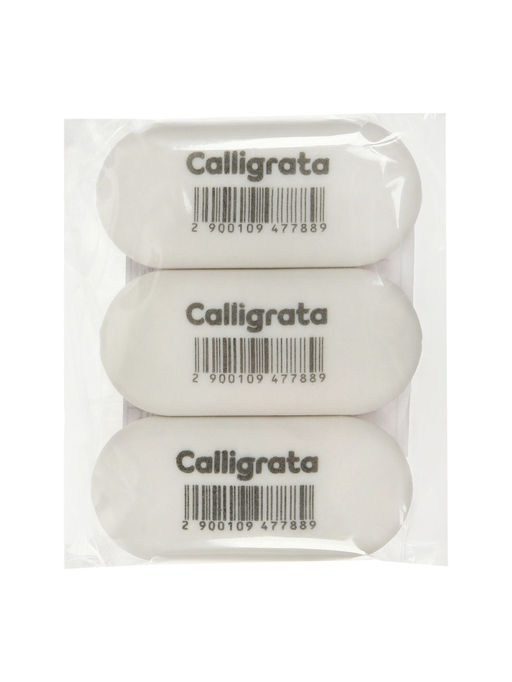 Цена за 4 шт. Набор ластиков 3 штуки овальных белых