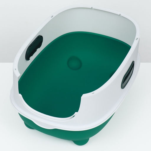 Туалет закрытый, 39×56×40 с, с УФ-лампой для уничтожения запаха, пластик, зелёный