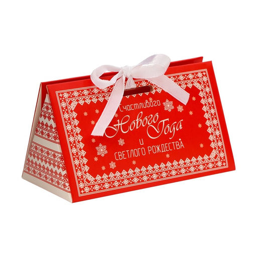 Цена за 5 шт. Бонбоньерка новогодняя, подарочная упаковка Светлого Рождества, 10?5.5?5 см - UPAK LAND фото 2