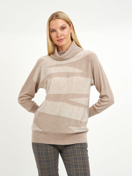 водолазка женская бежевая из шерсти - Glenfield фото 6