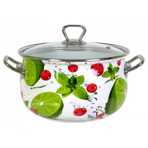 Мохито Кастрюля глубокая 5,7 л. стекл./кр.*4 3033 (INTEROS)