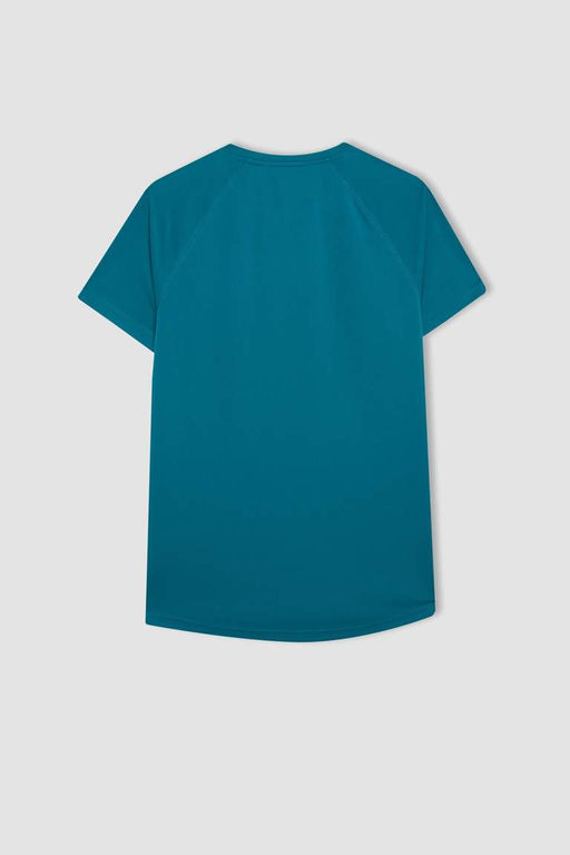 DeFactoFit Облегающая футболка с круглым вырезом для спортсменов из плотной ткани с короткими рукавами  фото 9