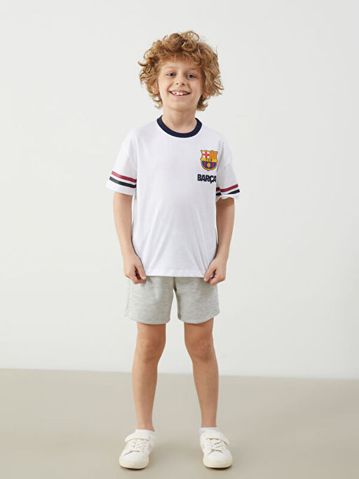 FC Barcelona Bask?l? Penye Erkek ?ocuk Ti??rt