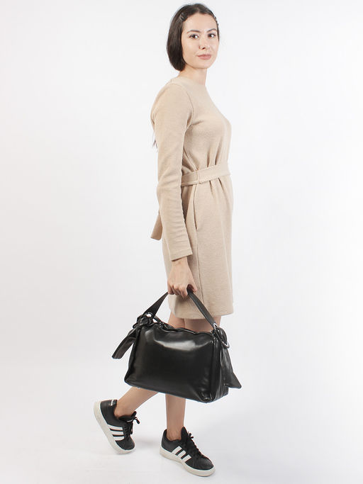 LACCOMA сумка C0993H-черный натуральная кожа полиэстер фото 6