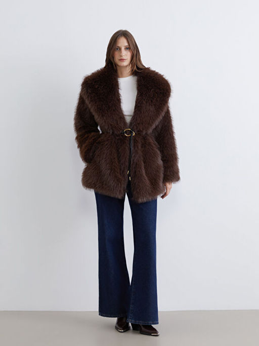 ?al Yaka Oversize Kad?n K?rk Kaban