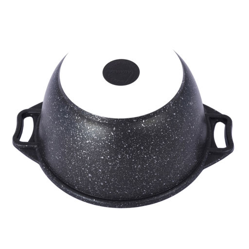 Кастрюля алюмин. 4л (стекл.крышка) (АП) темный мрамор (кмт42а)