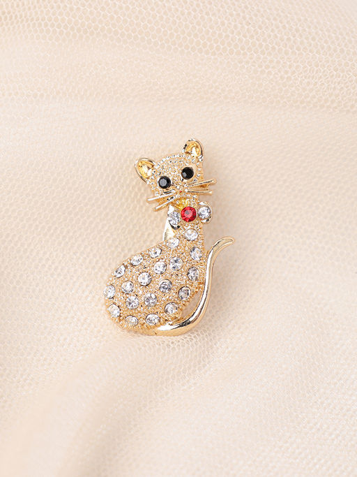 Брошь Кошка / 6483 /уп 12/микс