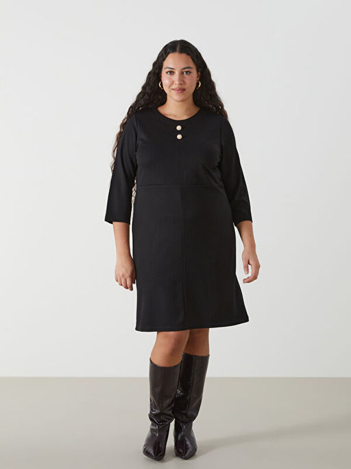 Bisiklet Yaka Elbise