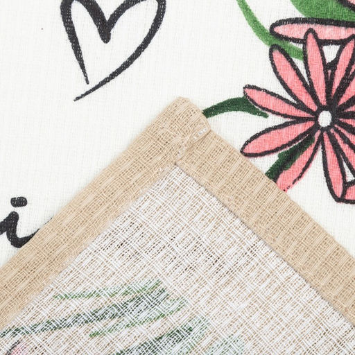 Набор кухонных полотенец Доляна Happiness, 35х60 см -2 шт, 100% хлопок, вафля 160 г/м2  фото 5