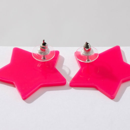 Серьги акрил Звезда, цвет розовый - Queen fair фото 3