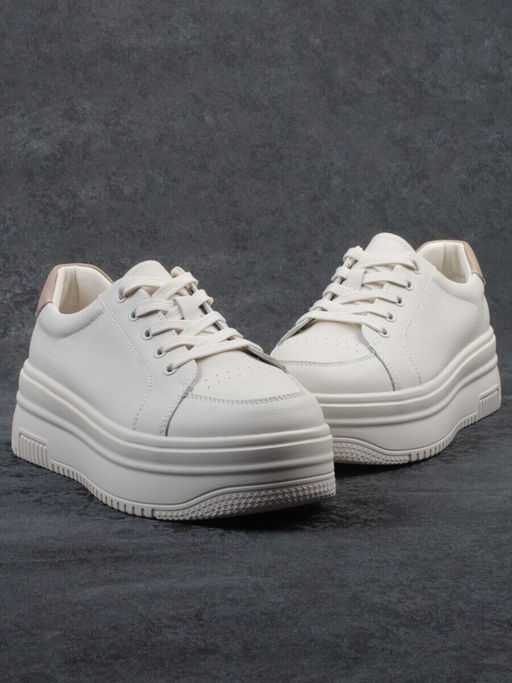 03-YC457-1 BEIGE Кроссовки женские (натуральная кожа)