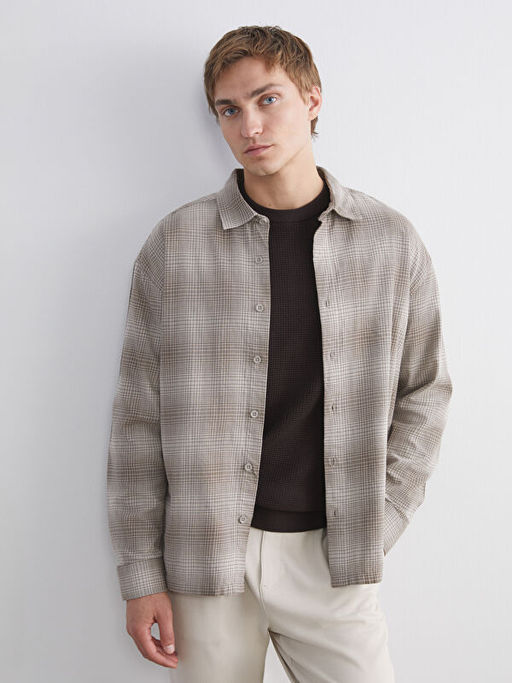 Regular Fit Uzun Kollu Ekose Erkek Oduncu G?mlek