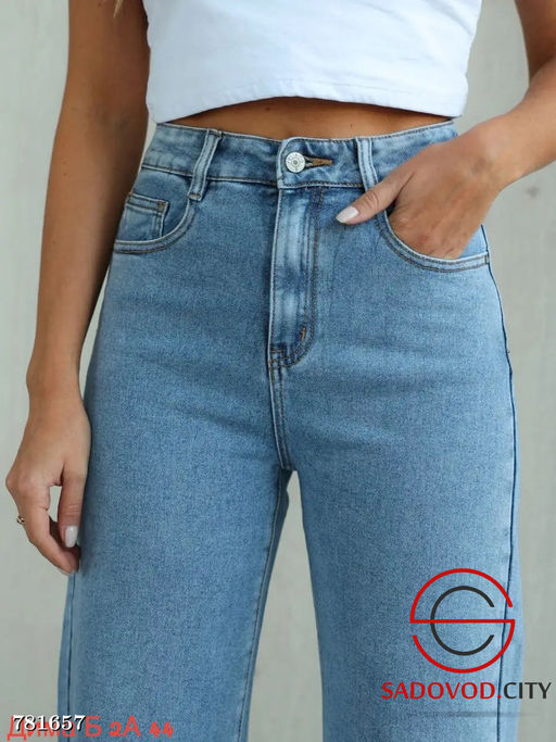 Женские широкие прямые джинсы - Bruno фото 4