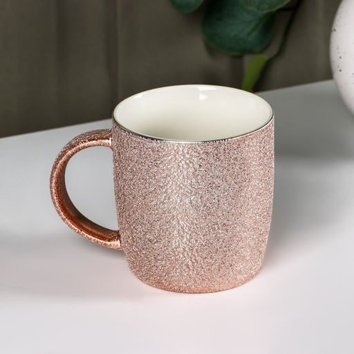 Кружка Доляна Фольга, 350 мл, керамика, цвет розовый фото 2