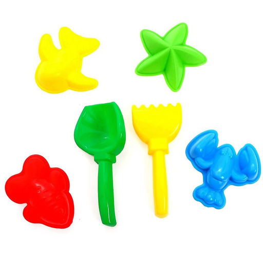 Набор игрушек для песочницы, 8 предметов: сумка-корзина, лейка 0.5 л, совок 16 см грабли, формочки 4 шт.