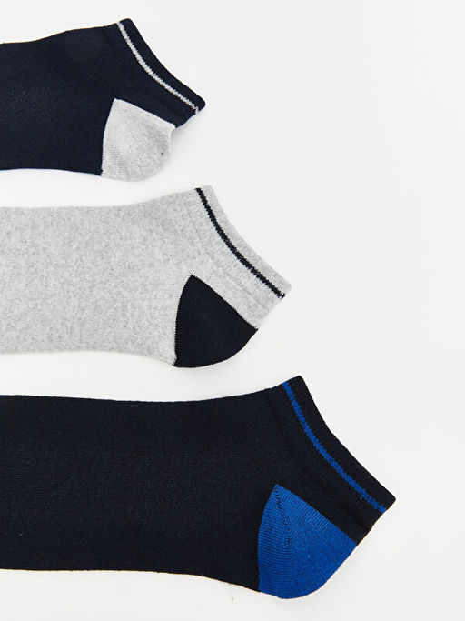 Desenli Erkek Patik ?orap 3l?