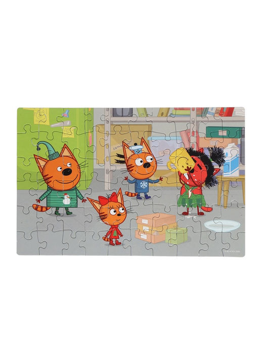 Цена за 2 шт. Пазл «Три кота. Зимние каникулы», 60 элементов